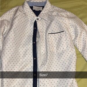 The Children's Place White Shirt with Black and Red Dots